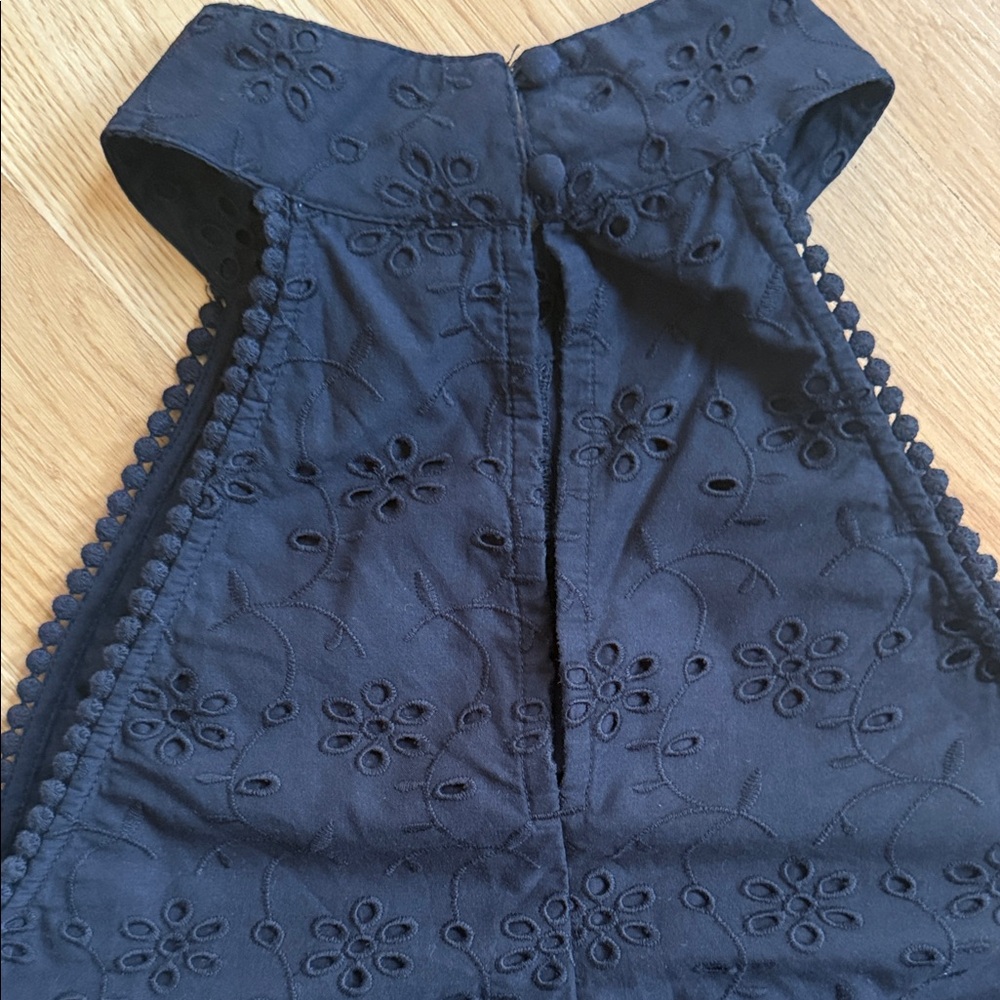 RyeGrass Black Eyelet Halter Top Sleeveless XL 100% cotton - Picture 6 of 6